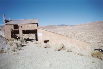 an abandoned mill in the mountains near Nevada