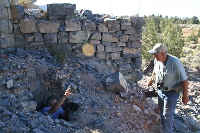 Gary explores a hole