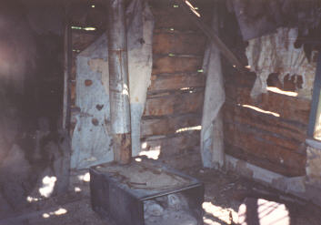 notice the wood burning stove