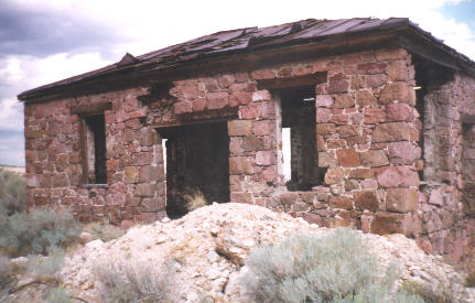 one of several stone buildings
