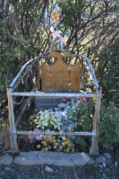 the best wooden headstone we've seen in a long time