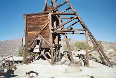 ladders go down into an unsafe mine