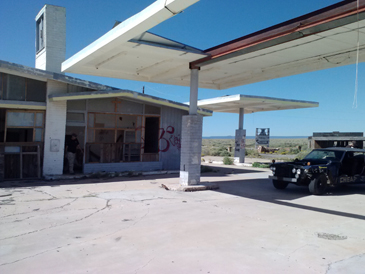 abandoned gas station